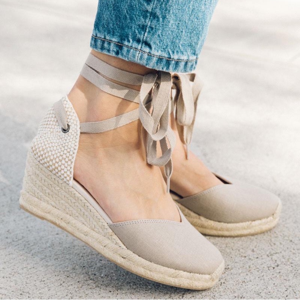 Soludos Lyon Wedge Espadrille in Dark Safari